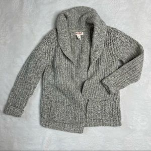 Girls 5T Cat & Jack Open Cardigan Sweater Grey